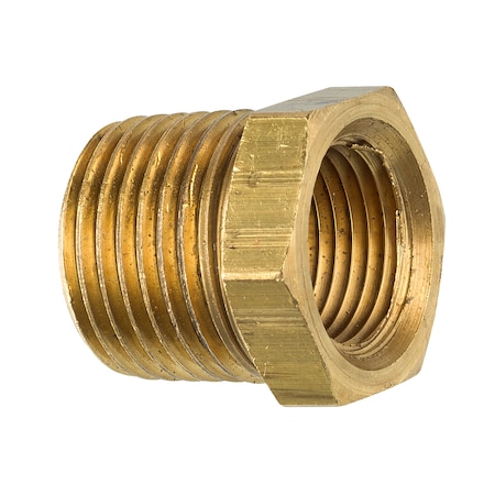 Ags Brass Bushing, Male (1/2-14 NPT), Female (3/8-18 NPT), 1/bag PTF-20B